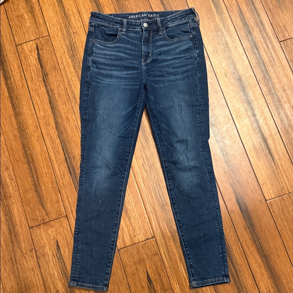 American Eagle Outfitters Sz10 Women's Dark Blue High Rise Jeggings